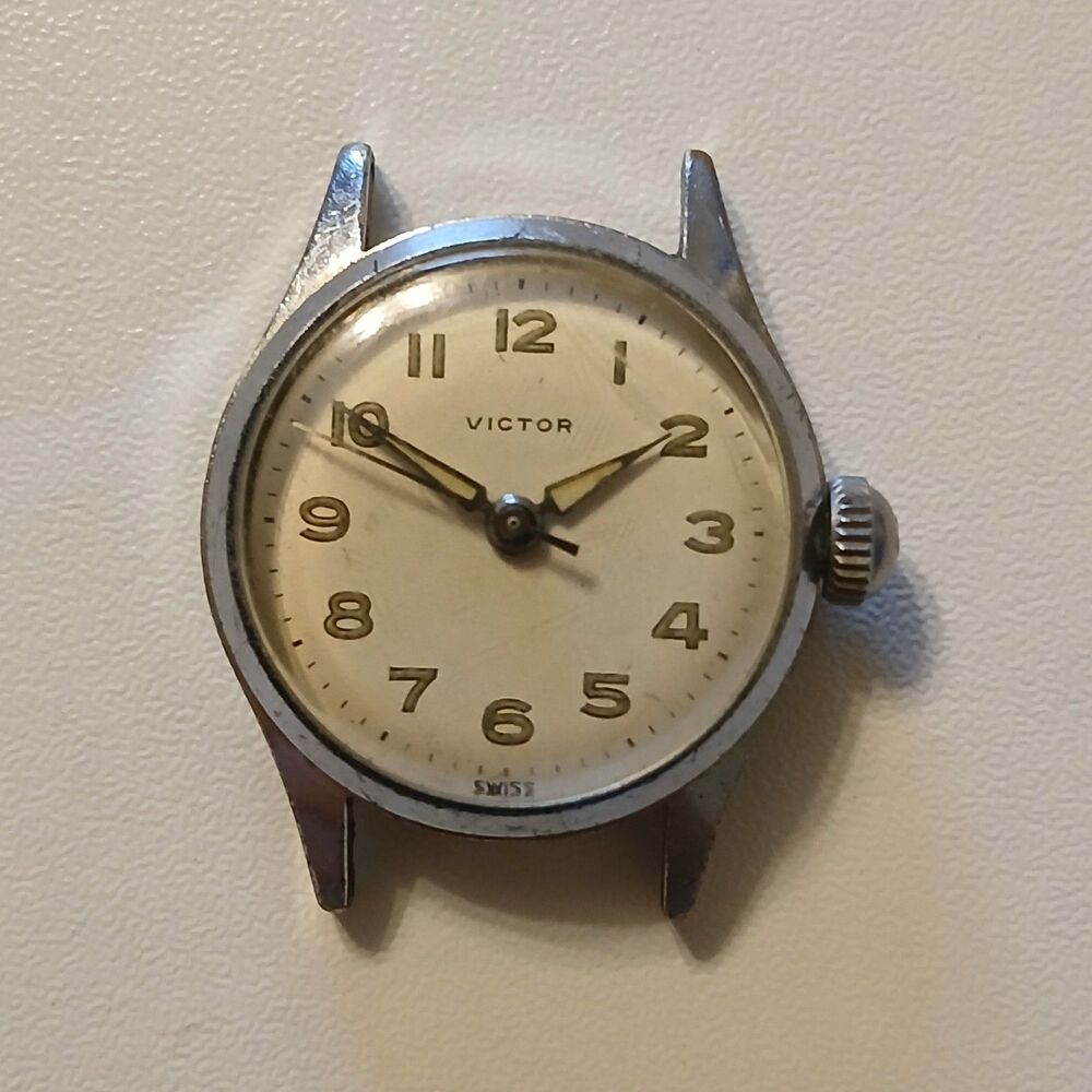 Parts/Repair VTG 1950s Victor Baylor Watch Co Swiss 17 Jewels Mechanical Watch